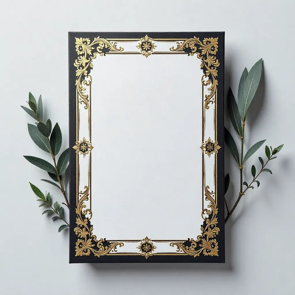 Tarjeta empresarial elegante con acabados especiales